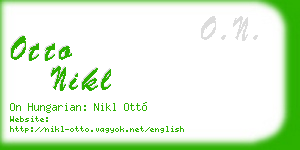 otto nikl business card