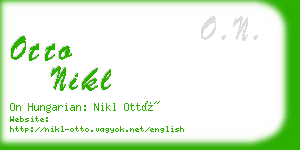 otto nikl business card
